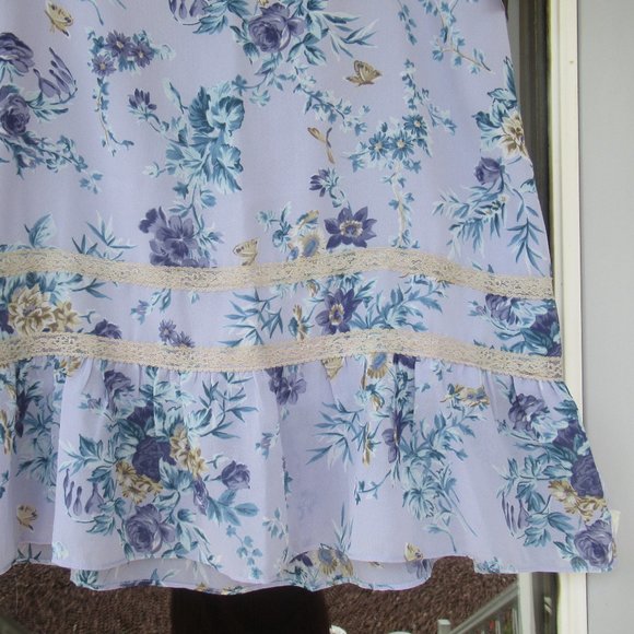 NWT vintage floral print skirt 12 P - Picture 3 of 9